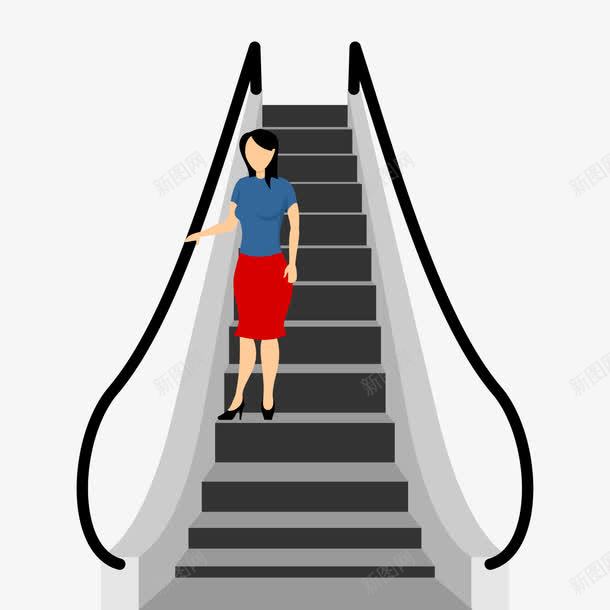 手扶梯png免抠素材_新图网 https://ixintu.com 商场 女性 手扶梯 电梯 职员等电梯 购物