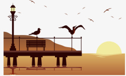 观鸟观景台上的信天翁高清图片