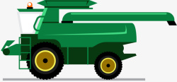 庄稼收割机深绿色卡通风格收割机高清图片