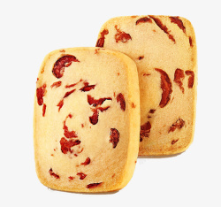 饼干特写蔓越莓口味方形饼干高清图片