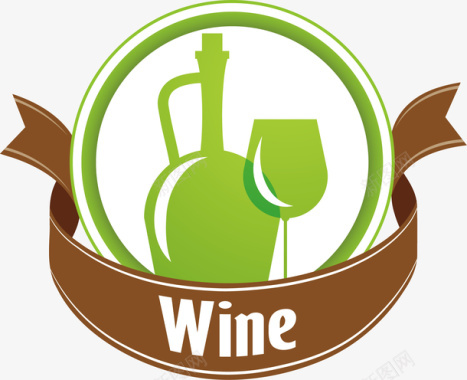 纽带白酒logo矢量图图标图标