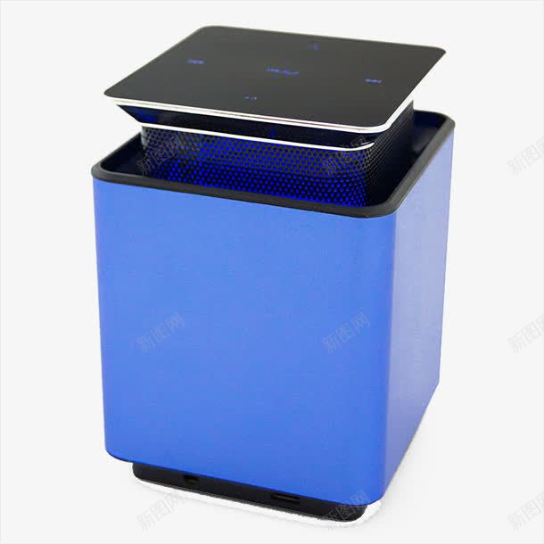 蓝色科技感智能垃圾桶png免抠素材_新图网 https://ixintu.com 回收 垃圾分类 垃圾桶 废弃 智能 智能垃圾桶 科技感 蓝色