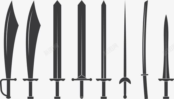 黑色兵器png免抠素材_新图网 https://ixintu.com 兵器 大刀 长剑 黑色