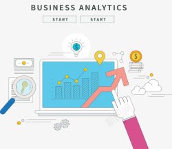 商务解析商业分析图标高清图片