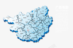 各市分界线广西省地图高清图片