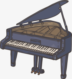 手绘卡通钢琴电子琴素材
