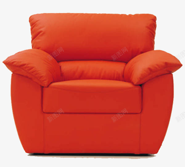 红色单人沙发家具psd免抠素材_新图网 https://ixintu.com 单人沙发 家具 家具装饰 沙发 沙发红色