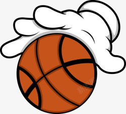 篮球免扣图手绘打篮球的手图高清图片