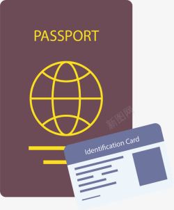 旅游度假护照证件素材