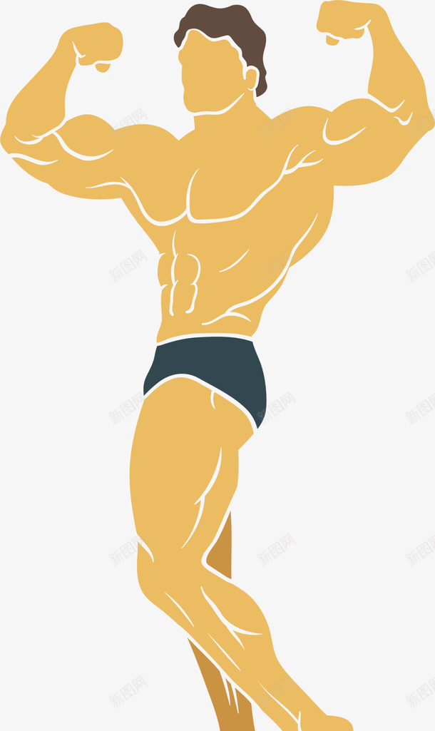 卡通强壮肌肉男人png免抠素材_新图网 https://ixintu.com 健康 健身房 强壮男人 强身健体 肌肉男人 运动健身 锻炼