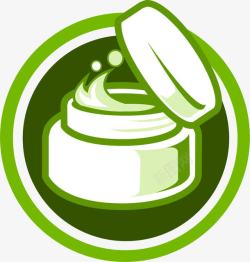 化妆品icon绿色网页睡眠面膜化妆品icon图标高清图片