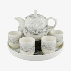 一套茶具一套白色茶具高清图片