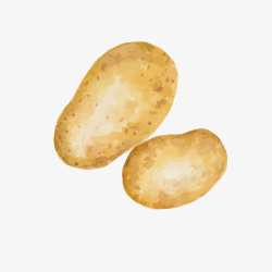 手绘土豆PNG卡通水彩手绘马铃薯矢量图高清图片