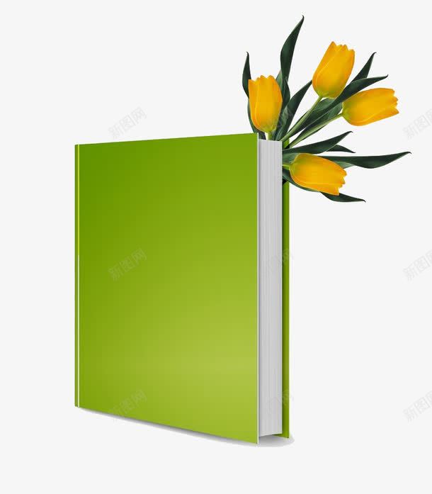 绿色封面笔记本png免抠素材_新图网 https://ixintu.com 实物 小册子 文具 百合 笔记本 鲜花