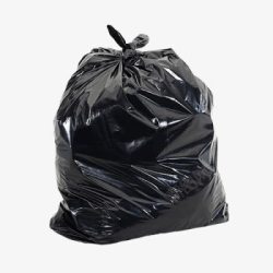 黑色塑料袋一袋垃圾高清图片