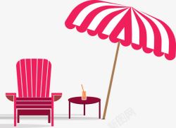 红色躺椅可爱红色休闲躺椅高清图片