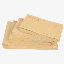 黄色牛皮纸气泡信封袋不同规格牛皮纸信封高清图片