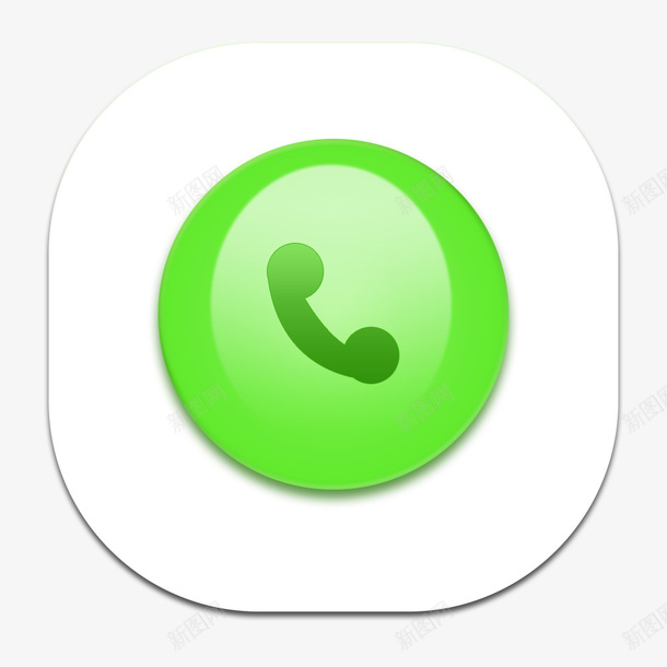 绿色电话符号立体化ICON图标psd_新图网 https://ixintu.com 凸起图标 凹凸立体效果 图标设计 按钮 标志 标识 界面设计 立体化 立体图标 绿色电话符号