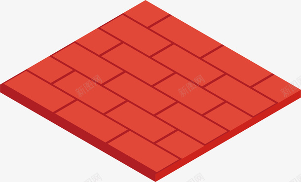 红色砖块卡通插画png免抠素材_新图网 https://ixintu.com 卡通插画 地面 平面 砖块 红色 设计 防滑 防滑纹理