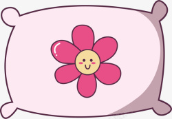 笑脸花朵卡通小枕头高清图片