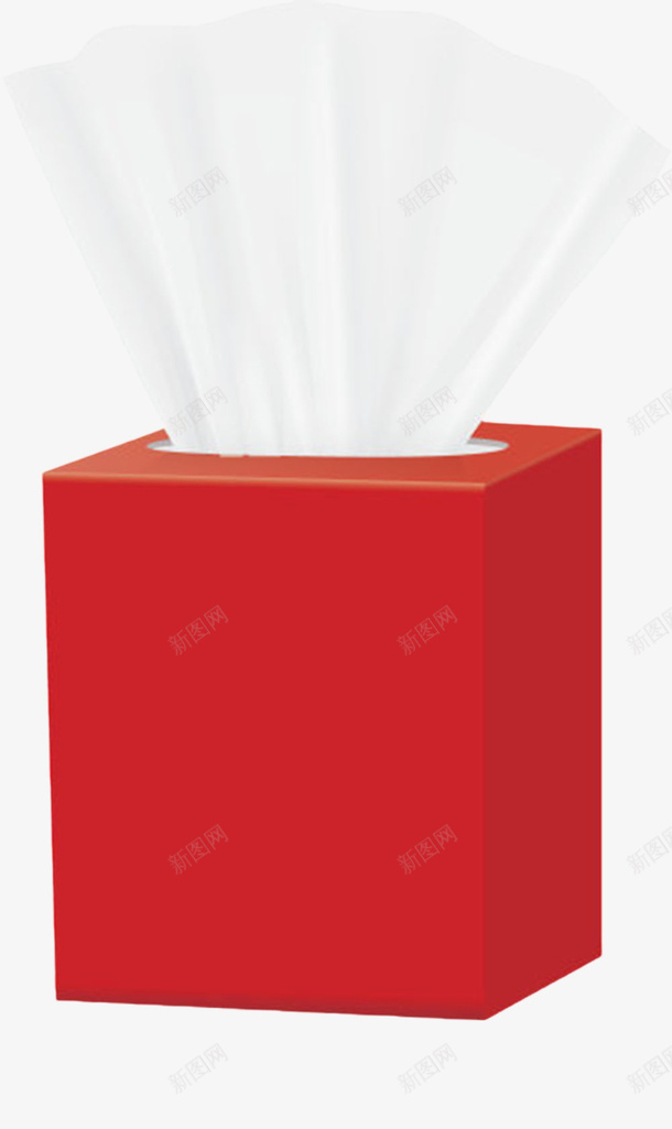 红色塑料包装的抽纸巾实物png_新图网 https://ixintu.com 产品 包装 卫生 容器 干净 拭擦 消费 清洁 用品 盒子 纯色 餐桌餐巾纸