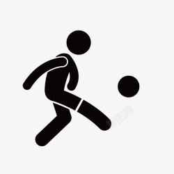 体育比赛图标手绘足球人物图标高清图片