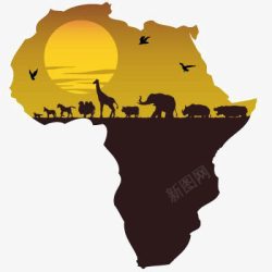 非洲的犀牛非洲地图高清图片