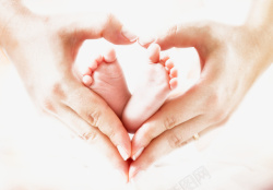 婴儿手手爱心和婴儿小脚高清图片