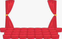 红色观众席红色剧院观众席高清图片
