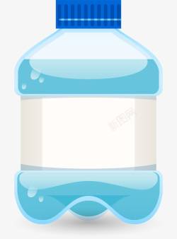 卡通桶装水蓝色卡通桶装水矢量图高清图片