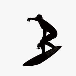 卡通男人冲浪运动图标高清图片