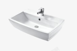 白色水槽白色瓷器洗手盆高清图片