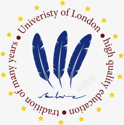 学院logo设计羽毛商学院logo矢量图图标高清图片