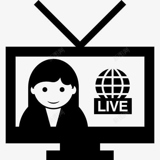 记者图标png_新图网 https://ixintu.com 女人 工具和用具 新闻记者 电视 电视直播