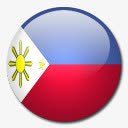 菲律宾国旗国圆形世界旗素材