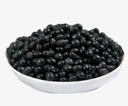 健康粗粮盘子里的黑豆高清图片
