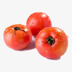 新鲜的西红柿带水珠的西红柿高清图片