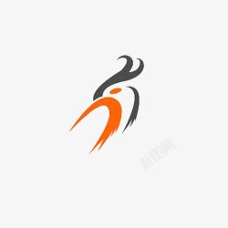 啄木鸟简笔画啄木鸟局部商标logo图标高清图片