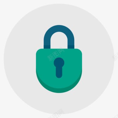 授权锁挂锁密码隐私安全安全平面图标图标