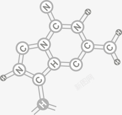 高分子结构创意高分子模型高清图片