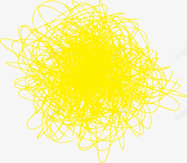 黄色线团矢量图ai免抠素材_新图网 https://ixintu.com 丝线 创意 线团 装饰 黄色 矢量图