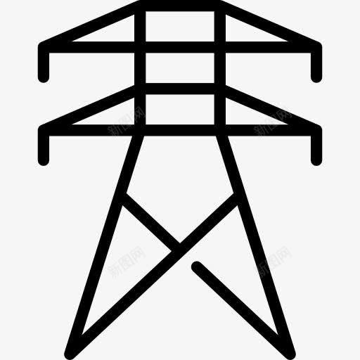 电塔图标png_新图网 https://ixintu.com 技术 电 电力 电气 能源 高压电塔