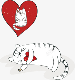 红色斑纹可爱猫咪高清图片