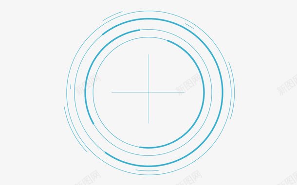 手绘线圈png免抠素材_新图网 https://ixintu.com 手绘画 矢量装饰 线圈 蓝色 装饰