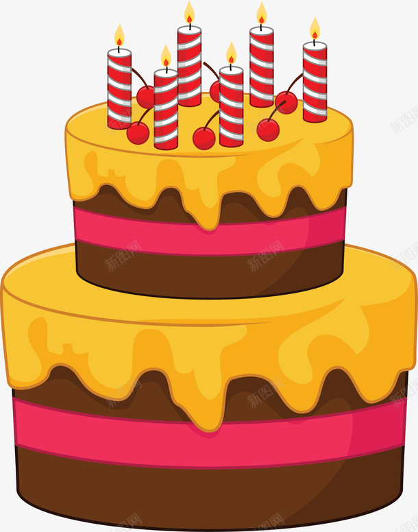 可爱卡通双层巨型蛋糕矢量图ai免抠素材_新图网 https://ixintu.com 卡通 双层蛋糕 可爱 巨型蛋糕 生日蛋糕 蛋糕 矢量图