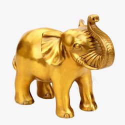 铜像金象大象物件素材