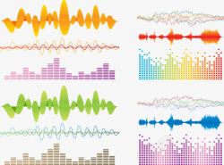 多彩彩色音效效果图素材