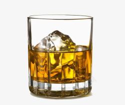 冰块玻璃一杯威士忌高清图片
