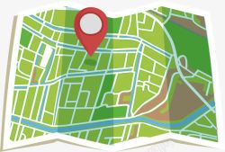 城市导航旅游目的地地图定位高清图片