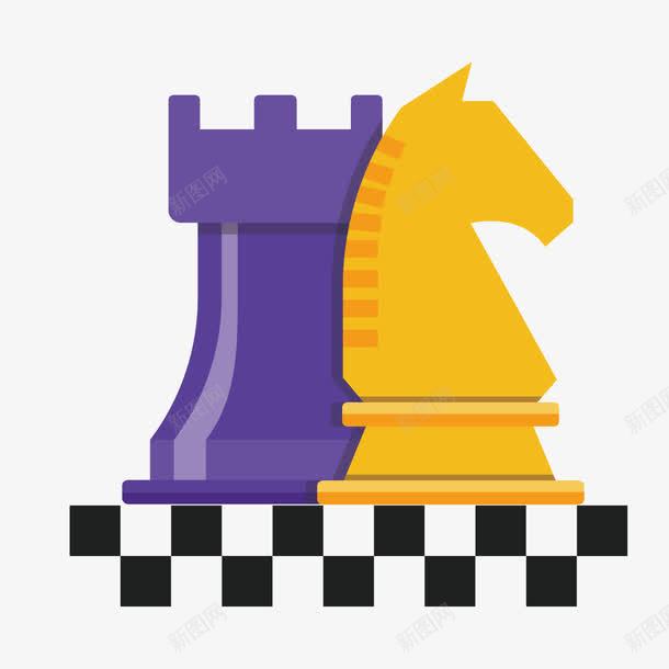 彩色国际象棋png免抠素材_新图网 https://ixintu.com 国际 彩色 扁平化 摩擦 格子 科技 象棋